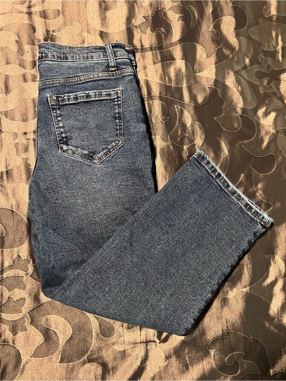 Kensie Jeans Vintage Luxe Straight Leg Cropped Dark Blue Denim Women’s 10/30